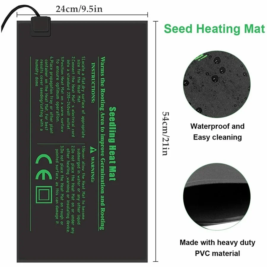 4 أحجام 220 فولت الاتحاد الأور - مراجعة Seedling Heat Pad وسعره